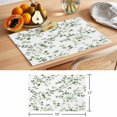 thumbnail image 6 of Sage Green Botanical Placemats Set of 8 Eucalyptus Sprigs Watercolor Place Mats Indoor Wipeable Table Mats Washable Cloth Dining Table Placemats for Kitchen Holiday Party Home Decor 13x19 Inch, 6 of 9