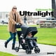 thumbnail image 2 of Joovy Caboose Too Ultralight Graphite Stand-On Double Stroller with Universal Car Seat Adapter, 3-Way Reclining Seats, Option to Use Rear Seat, Bench Seat, or Standing Platform, 2 of 5