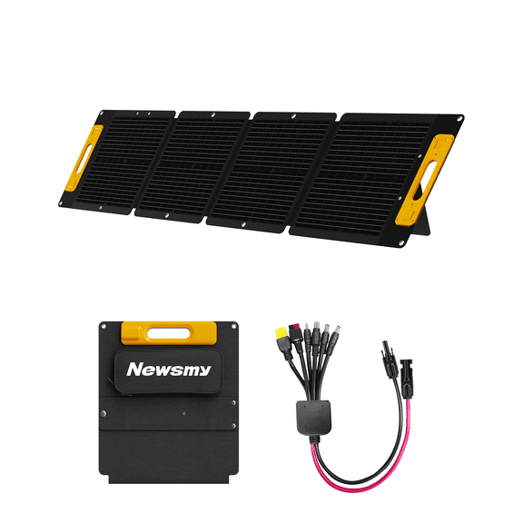 A70 100 Watt Foldable Solar Panel for Power Station, Portable Solar Panel Charger with Adjustable Kickstands Waterproof IP67 for Home, RV, Boat, Outdoor, Camping, off Grid System