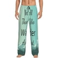 thumbnail image 2 of Kdxio Not All Those Who Wander Are Lost1 Print Men's Sleep Pajama Pant Lounge Pants with Pockets, 2 of 8