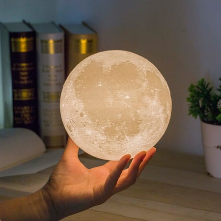- Moon Lamp, Magicfly 3D Printing Moon Light, 3 Colors Dimmable with Tap Control, Rechargeable 5.9 Inch Lunar Light 4Inch