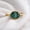 Rose Plated, variant on East West Oval Teal Sapphire Ring, Half Bezel Solitaire Engagement Ring, Unique Teal Engagement Ring, Oval Cut Semi Bezel Setting, Unique Promise Ring