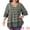Green, variant on DARING DIVA Women's Plus V Neck 3/4 Sleeve Floral Print Work Tunic Blouse 1X Green
