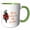 Green/White, variant on 3drose, Sparkle Image with Text of You Are Magic, 11oz Two-tone Green Mug