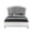 Silver, variant on Nightstand with 3 Drawers | Velvet-Lined & Tufted for Bedroom | Synthetic Wood and Velvet Construction | Protects Items and Adds Luxury