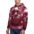 thumbnail image 3 of Wukai Surreal Pink Headphones Print Men Hoodies Fleece Sweatshirts Long Sleeve Sweaters Pullover Fall Outfits Winter Clothes-3X-Large, 3 of 7