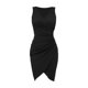 thumbnail image 1 of Vestido sexy de fiesta sin mangas con cuello en V, plisado y color liso para mujer, 1 of 4