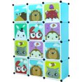 thumbnail image 3 of Armario Modular Infantil Armario para niños DIY Estantería infantil Organizador Modular para Niños 111x37x147cm 12 Cubos esquí esquí Gafas de esquí, 3 of 5