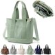 thumbnail image 1 of 1PCS Multi-Pocket Tote Bag with Zipper, Canvas Japanese Handmade Handbag with Compartments, Multifunction Satchels Bag, 1 of 5