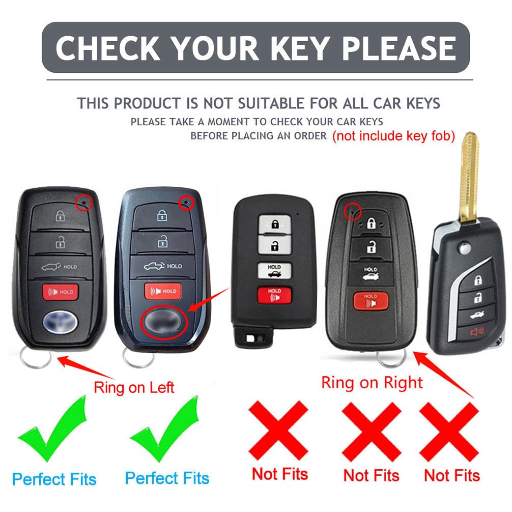 Key Fob Cover for Toyota Crown Corolla Cross Grand Highlander Land Cruise Prius Sequoia Tundra Venza