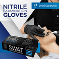thumbnail image 2 of 1000 (10 Boxes of 100) Plastcare USA Black Swat Nitrile Disposable Gloves Latex & Powder Free (Large), 2 of 7