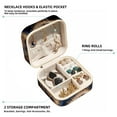 thumbnail image 2 of Print Travel Portable Square Jewelry Box Organizing Rings Earrings Necklaces Bracelets for Girls Women, 2 of 6