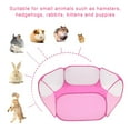 thumbnail image 2 of DEBGFS Playpen for Small Animals  Foldable Cat Cage Tent with Zipper Cover  Portable Waterproof Pop-Up Play Yard Fence,pink, 2 of 10