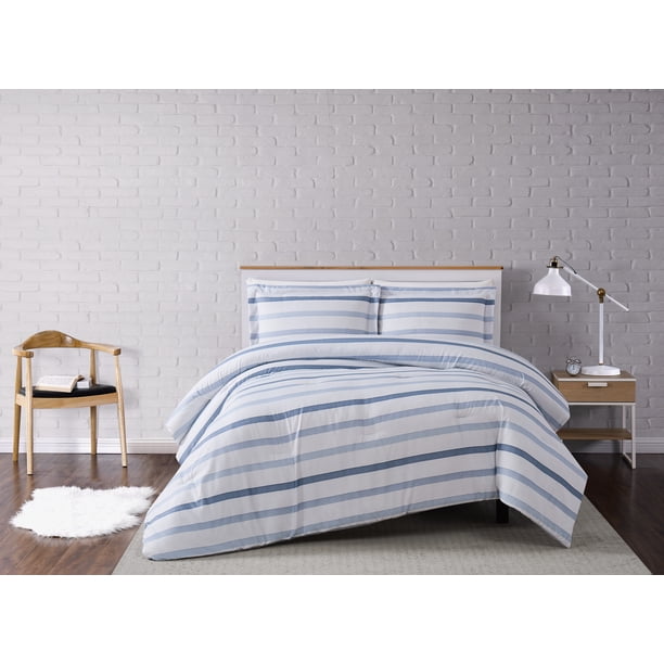 Solid Ruffle Microfiber Comforter Set, King, 3 Piece