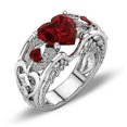 thumbnail image 2 of Bagues Assorties pour Couples Ensemble de Bagues Cœur Bagues de Promesse, 2 of 4