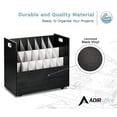 thumbnail image 5 of AdirOffice Blue Print Storage Organizer- Mobile Roll File Cart, Construction Plan Holders, Blueprint Cabinet with Wheels (21 Slots, Black), 5 of 10