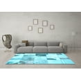 thumbnail image 3 of Ahgly Company Indoor Rectangle Patchwork Light Blue Transitional Area Rugs, 3' x 5', 3 of 4