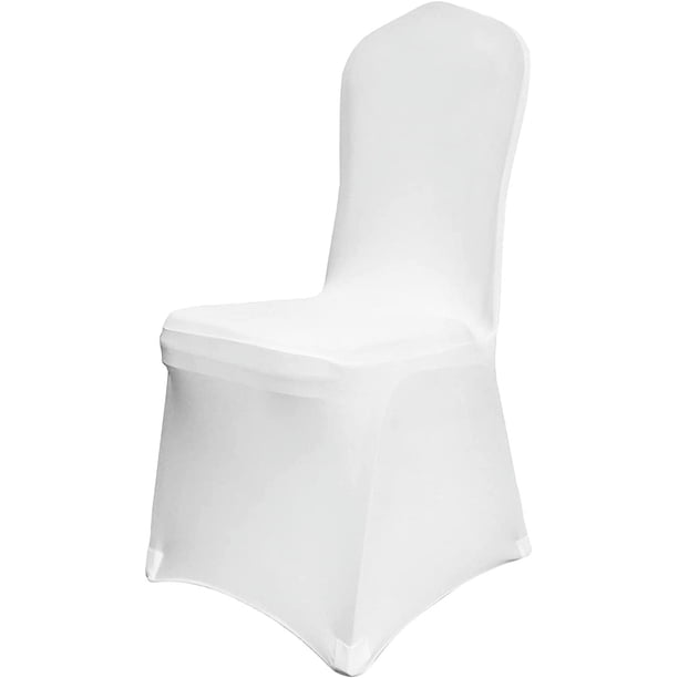 4 fundas para sillas, fundas para sillas de boda, fundas para sillas de banquete, fundas para sillas sin brazos, poliéster y spandex elástico, decoración para celebraciones nocturnas
