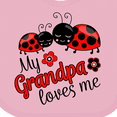 thumbnail image 4 of Inktastic My Grandpa Loves Me with Cute Ladybugs Boys or Girls Baby Bib, 4 of 4
