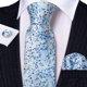thumbnail image 4 of Conjunto de corbatas Barry.Wang con estampado floral de seda y pañuelo, 4 of 6