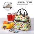 thumbnail image 5 of Uemuo Cartoon Vegetables Printed Lunch Bag Lunch Box Reusable Insulated Lunch Tote Bag, Leakproof Thermal Cooler Sack Food Handbags Case High Capacity, 5 of 5