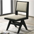 thumbnail image 7 of Modern 5-Piece Black Dining Set with Rubberwood Table and Upholstered Chairs for Contemporary Dining Room, 7 of 7