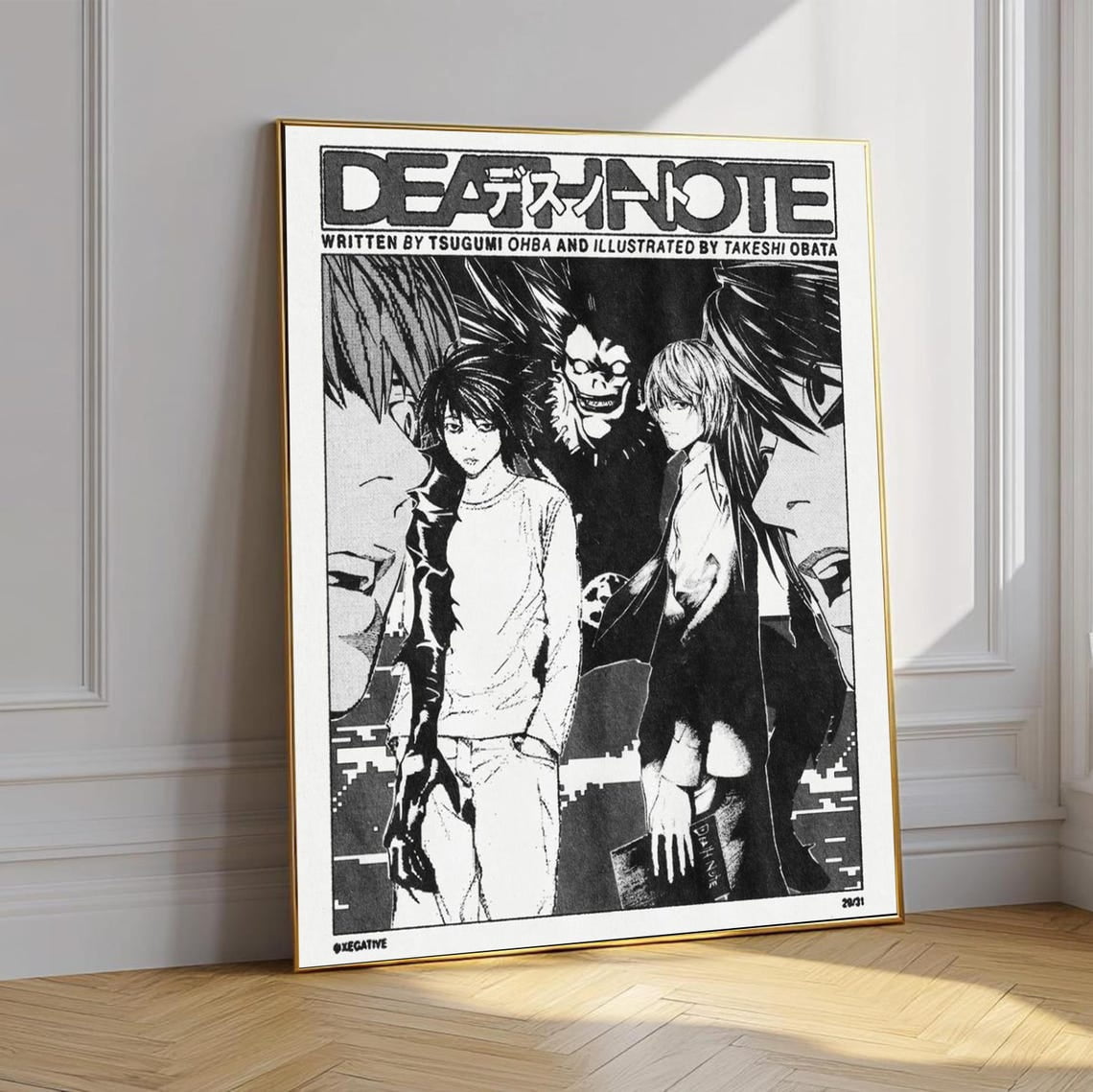 Wall Scroll - Death Note - Rule L Ryuk Light Anime Fabric Poster