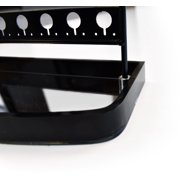 Mango Steam Tabletop Mirror Base Stud Earring Jewelry Organizer, Display Stand, Storage, Gift (Black, Metal)