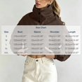 thumbnail image 5 of FRSASU Cropped Windbreaker Jacket for Women Stand Collar Button Up Short Coat with Side Pockets and Elastic Cuffs Coffee, 5 of 5