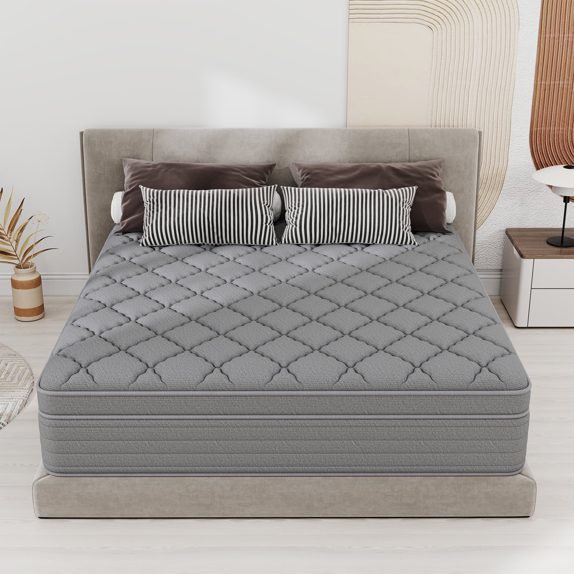 Yilicy Mattress 12 inch King Size, Gel Memory Foam Hybrid Mattress in a Box, Cozy Sleep