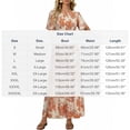 thumbnail image 7 of Xaqiouau Womens Boho Floral Maxi Dress Short Sleeve Casual Summer Long Dress Crew Neck Flowy A Line Beach Vacation Dress, 7 of 7