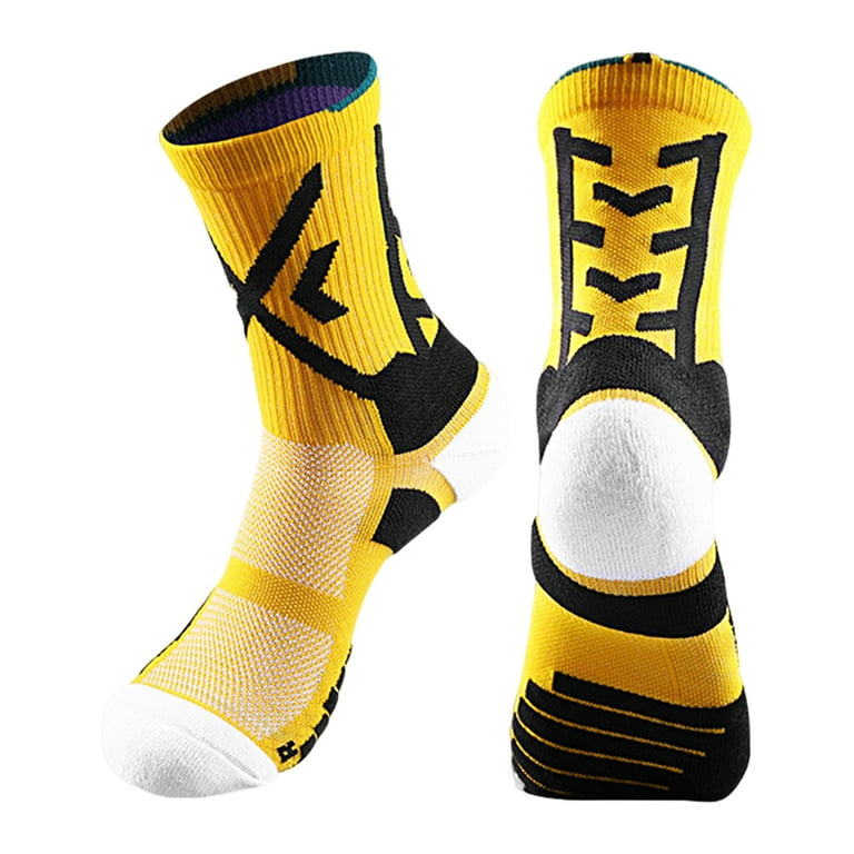 yellow nike basketball socks