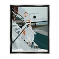 thumbnail image 2 of Stupell Industries Magic of New Beginnings Uplifting Woman Boarding Airplane Graphic Art Luster Gray Floating Framed Canvas Print Wall Art, Design by Amelia Noyes, 2 of 5