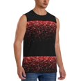 thumbnail image 2 of Pofeuu Red Glitter1 Print Men's Muscle T-Shirt, Sleeveless, Muscle Tank, Classic Muscle Tee Top For Men Casual Sleeveless Muscle T-Shirt Trendy Clothes-Medium, 2 of 7
