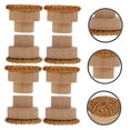 thumbnail image 3 of BEADCEST 8 Pcs Poignées de Commode Surface Tissée Bois Brun Clair Design Simple pour Meubles Décoration Maison, 3 of 8