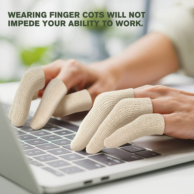 EvridWear Premium Cotton Finger Cots, reusable Toe Thumb Protector