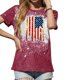 thumbnail image 4 of Blusa holgada de manga corta con cuello redondo y estampado a la moda para mujer Pompotops  hfajkhk130326, 4 of 7