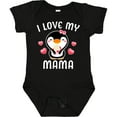 thumbnail image 3 of Inktastic I Love My Mama with Cute Penguin and Hearts Girls Baby Bodysuit, 3 of 5