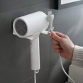 thumbnail image 6 of Huayishang Locker Shelf Hair Dryer Holder Adhesive Blow Dryer Holder Wall Mounted Hair Dryer Rack No Drilling Dryer Hanger for Bathroom Decor, Kitchen Essentials Clearance Sale White, 6 of 8