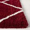 thumbnail image 5 of SAFAVIEH Hudson Amias Geometric Shag Area Rug, Red/Ivory, 8' x 10', 5 of 11