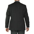 thumbnail image 2 of LN LUCIANO NATAZZI Mens Two Button Ticket Pocket Blazer Modern Fit Suit Jacket Black Charcoal, 2 of 5