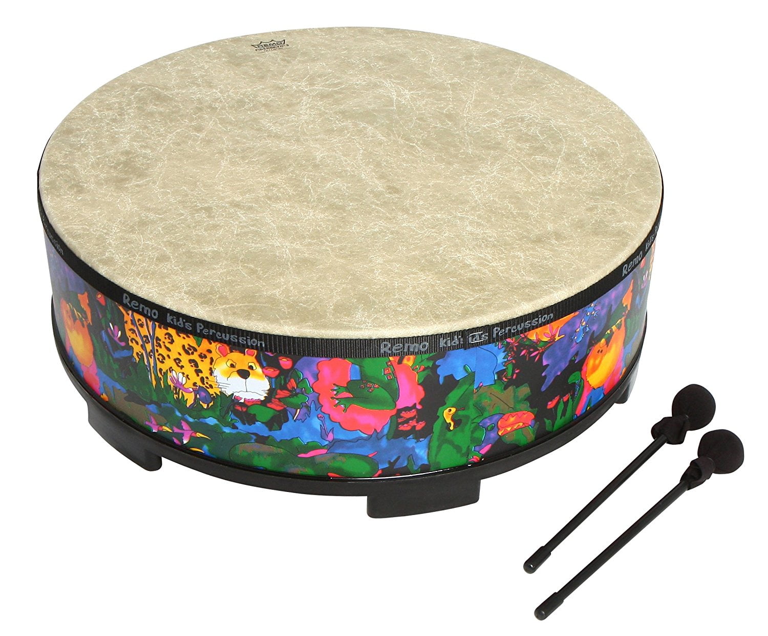 Remo KD-5822-01 Kids Percussion Gathering Drum - Fabric Rain Forest, 22