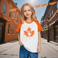 thumbnail image 4 of YUNAFFT T-shirt Imprimé Garçons & Filles Manches Raglan Style Décontracté & Festif Design Orange Vacances, 4 of 9