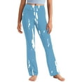 thumbnail image 2 of vokkrv Girls Flare Leggings Kids Bell Bottoms High Waisted Bootcut Yoga Dance Flared Pants Blue 10-11 Years, 2 of 7