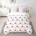 thumbnail image 2 of Manfei Happy Valentine'S Day 7-Piece Twin Bedding Sets,Cute Loves Pattern Bedding Comforter Set,Red White Sheet Sets For Men Women,Super Cozy Room Decor Reversible, 2 of 8
