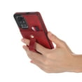 thumbnail image 4 of for Samsung Galaxy A71 5G Case Wallet with Slide Credit Card Holder, Flip Premium PU Leather Hidden Kickstand Classic Retro Heavy Duty Protective Cover for Samsung Galaxy A71 5G,Red, 4 of 9