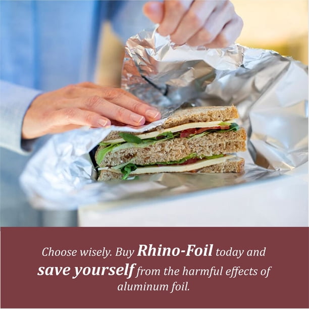 Rhino Foil 18 inches Aluminum Foil Roll - 100M - Pack of 6 - Heavy