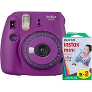 Fujifilm Instax Mini 9 Instant Camera (Purple) with 20 Mini Films Bundle