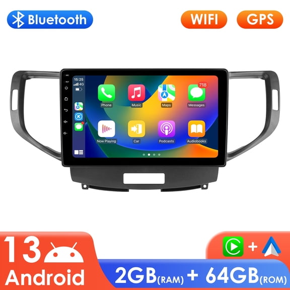 Hizpo 64GB Android 13 Bluetooth Apple CarPlay Wifi AUX 9" Touch Screen Car Stereo Radio Head Unit Multimedia GPS Navigation Player For Acura TSX 2009 2010 2011 2012 2013 2014