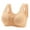 Beige, variant on Bras for Women Wirefree, Front Fastening Bra Full Coverage Non Wired Brassiere Everyday Bras for Women No Underwire